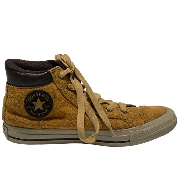 CONVERSE Junior 3 Chuck Taylor Wheat-Birch Bark Suede Sneaker PC Boot Hi 665163C - Picture 1 of 10